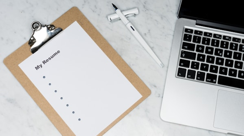 Digital business card design on screen